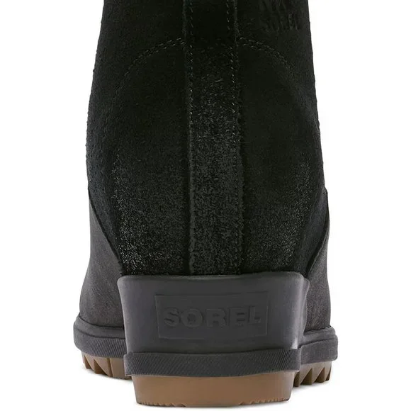 Sorel Evie Black Lug Sole Wedge Ankle Pull on Bootie Boots Shoes Multi Size NEW - Picture 4 of 10